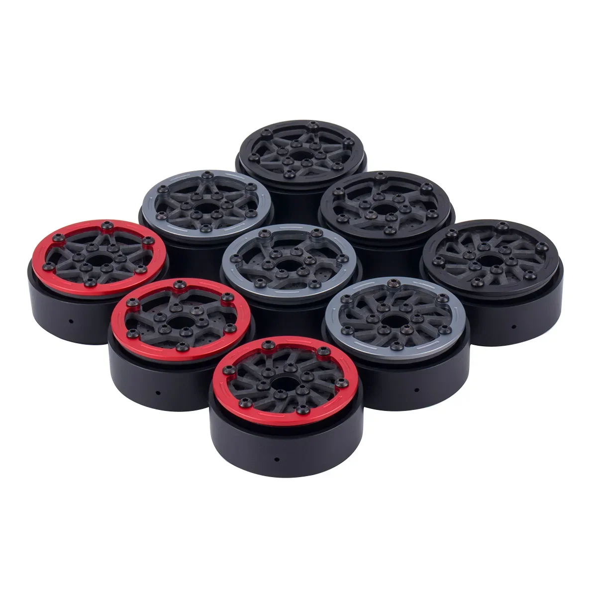 Offset -3.5mm 1.9 inch Carbon Fiber Beadlock Wheel Hub Rim for 1/10 RC Crawler SCX10 TRX4 VS4-10 RC4WD