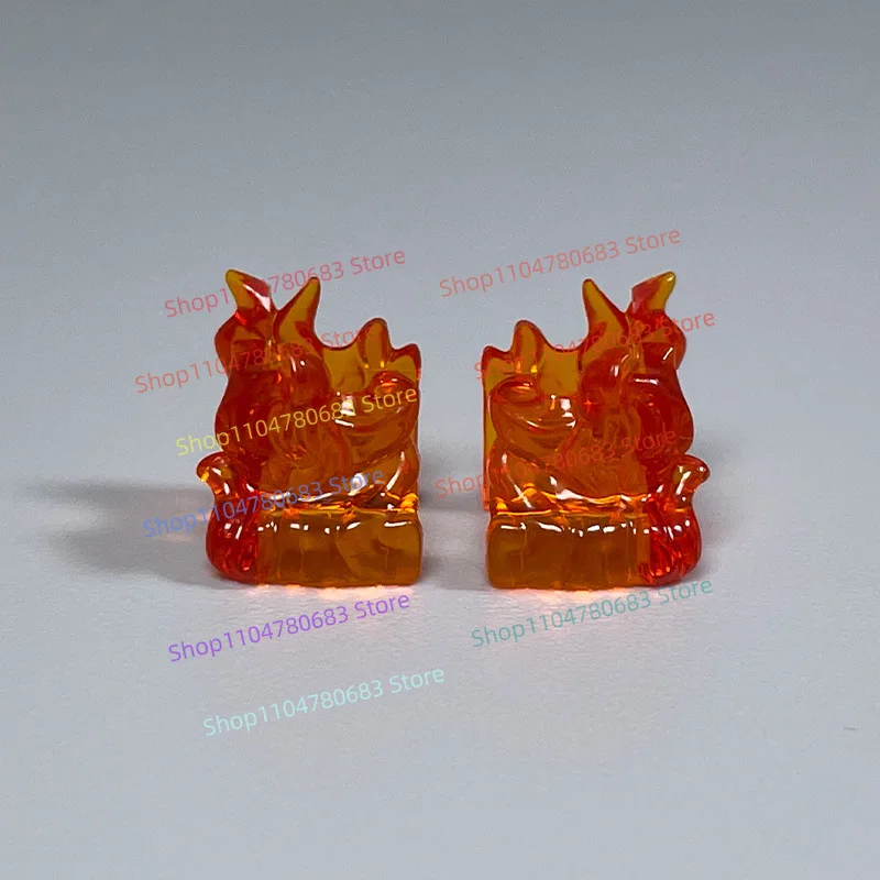 Moc blocos de construção mini figura chama mágica tornozeleira transparente efeitos especiais dos desenhos animados anime acessórios montagem modelo brinquedo presente
