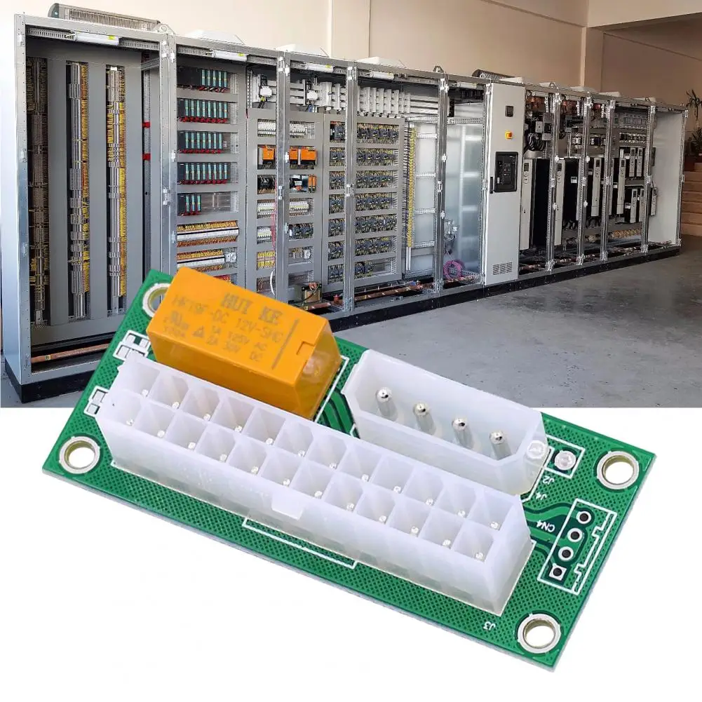 Adapter Card for Dual Power Supplies Sata Power Supply Adapter 24pin to 4pin Connector Multiple Psus Power Supply for Btc