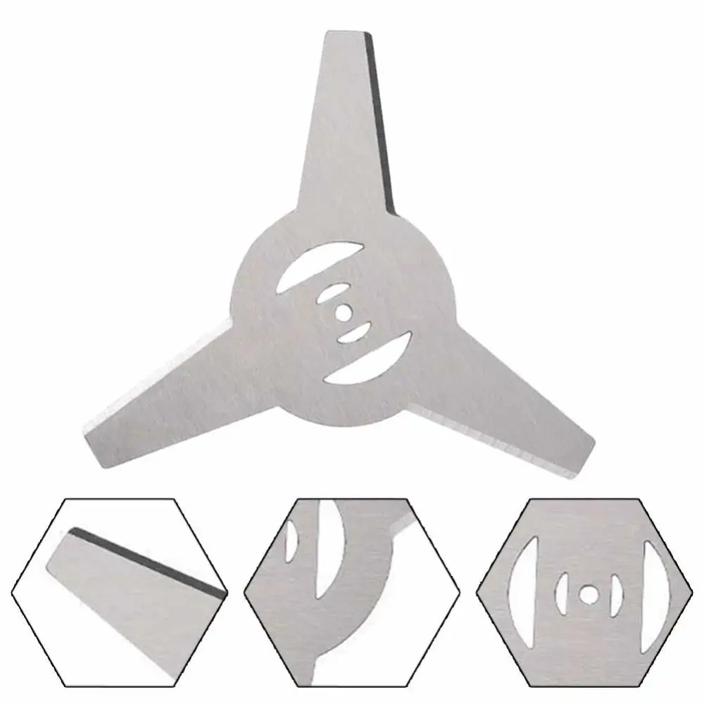 Manganese Steel Metal Grass String Trimmer Head Straight Blade Thickened Circular Blade Lawn Mower Fittings Durable