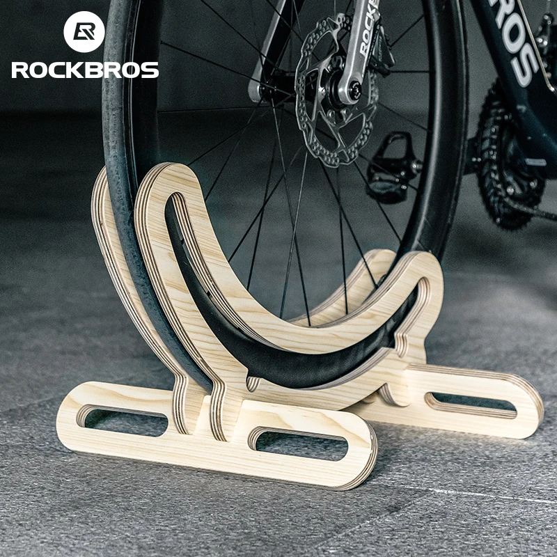 ROCKBROS Lokaler Versand Eingebauter Fahrradständer aus Holz Hält Fahrräder Ordentlich Stabil Feste Fußstütze Für den Hausgebrauch Einfach zu Montieren Fahrrad-Ausstellungsständer