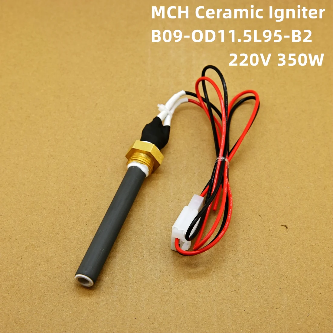 220V 350W pellet stove Igniter BBQ ceramic ignition rod for fast ignition, safety and energy-saving G3/8 screw