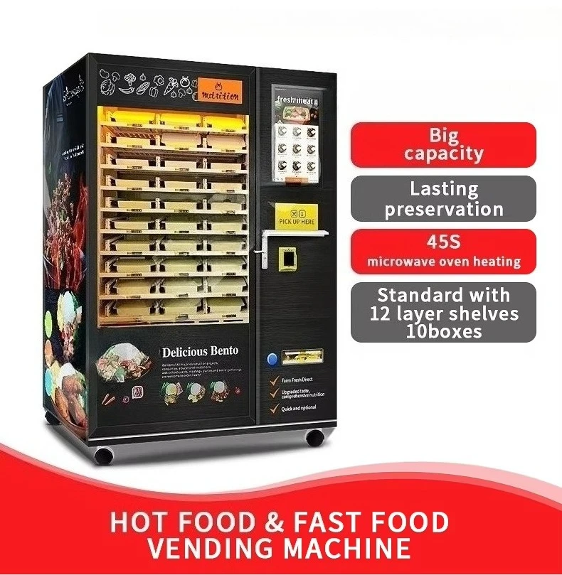 Imagen 4: Proveedor de Máquinas Expendedoras Refrigeradas Personalizadas, Comida Fresca de Granja las 24 Horas, Fruta, Elevador XY