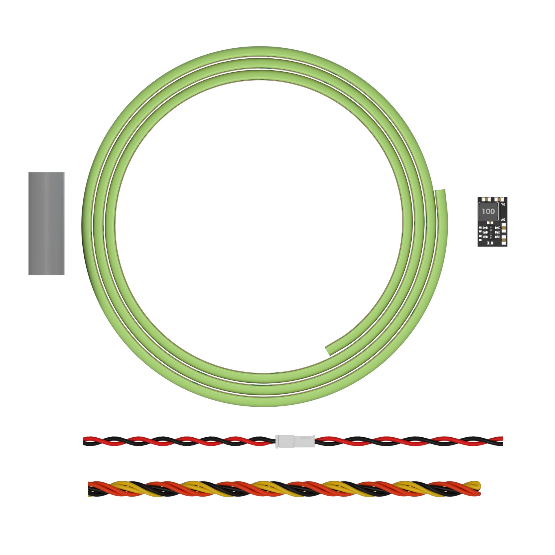 Flywoo FPV 1m Length Flexible LED Light Strip WIith 3.3V BEC Module (2.7mm X 1M) for Loop Machine Model Aircraft