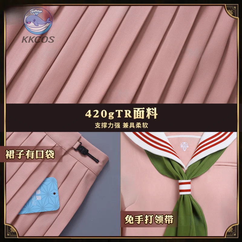 Silent Hill F Shimizu Hinako Kostum Cosplay Telinga Kelinci Setelan Pelaut Merah Muda Gaun Roleplay Pesta Halloween Anime Permainan Wanita KKCos