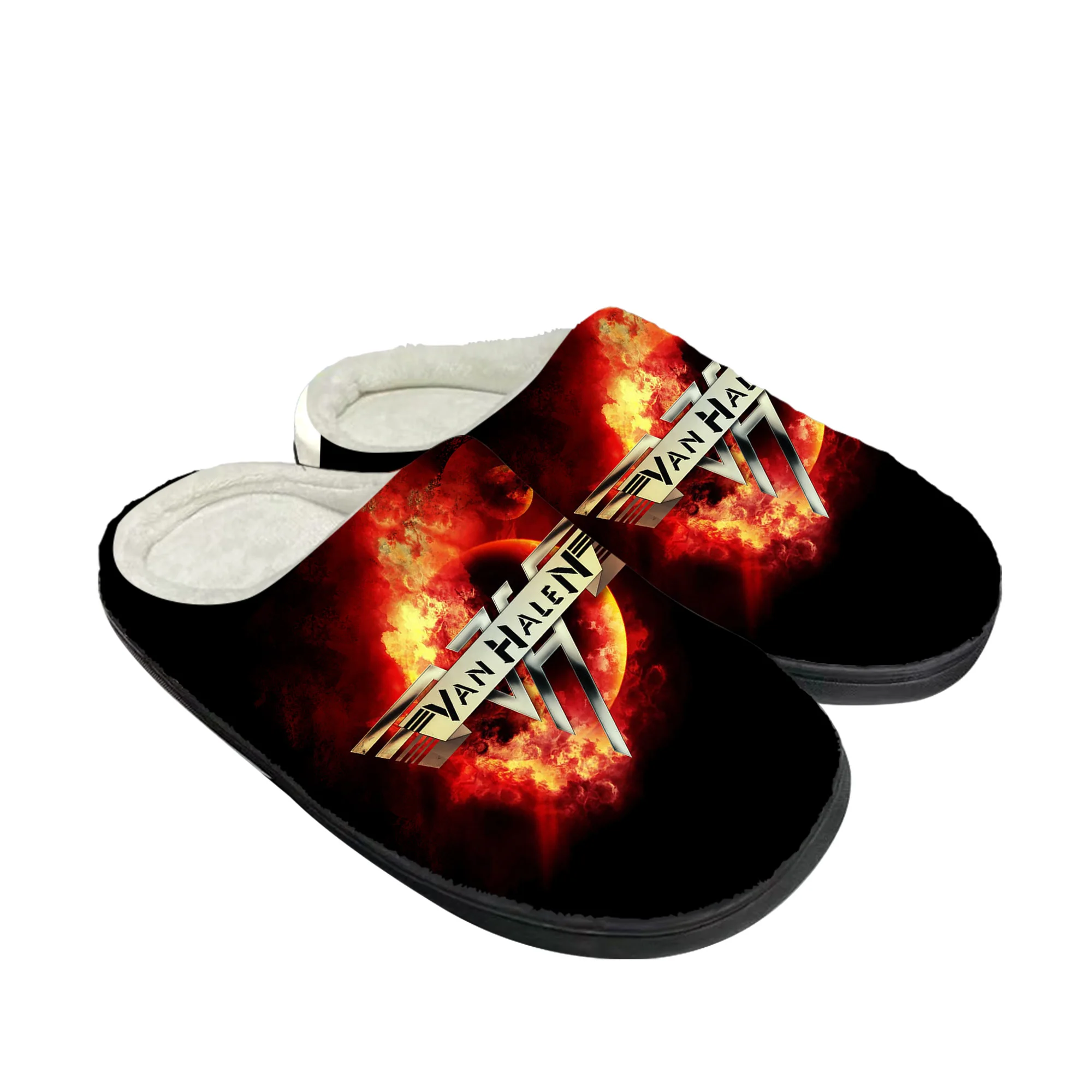Van Evh 5150 Stripes Halen Home Cotton Custom Slippers Mens Women Sandals Plush Rock Band Casual Keep Warm Shoes Thermal Slipper image 2