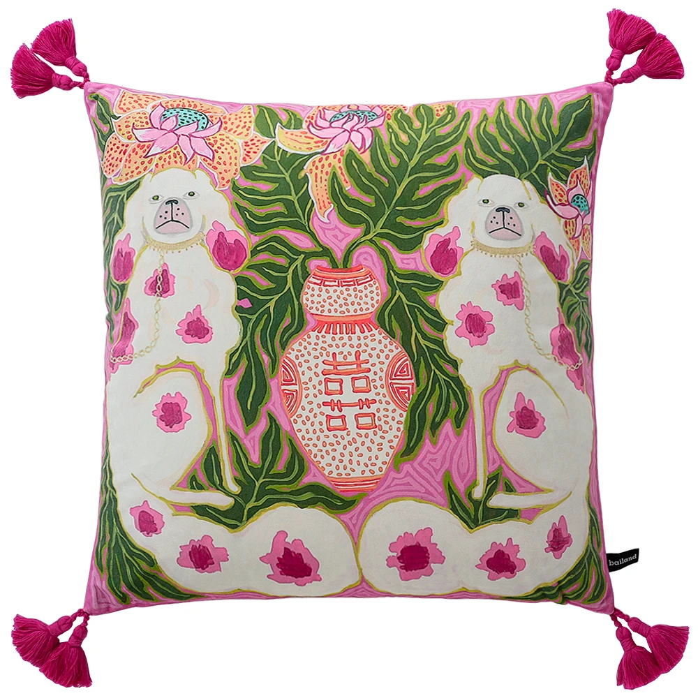 Inspired Luxury Velvet Cushion Cover Square Coral Mystical Animal Themes Throw Pillow Case For Sofa Couch Vintage Double Side