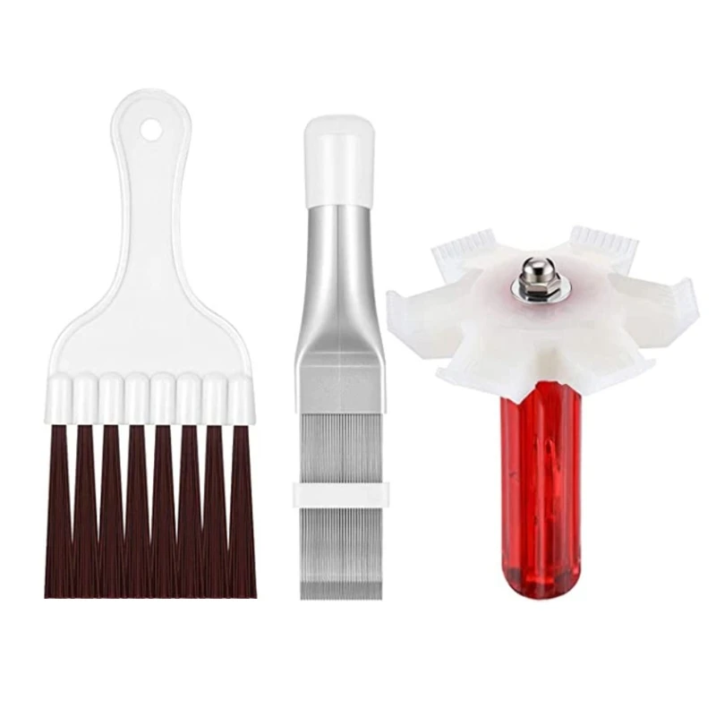 Air Conditioner Condenser Fin Comb Refrigerator Coil Cleaning Whisk Brush Metal Fin Evaporator Radiator Repair Tool 918D