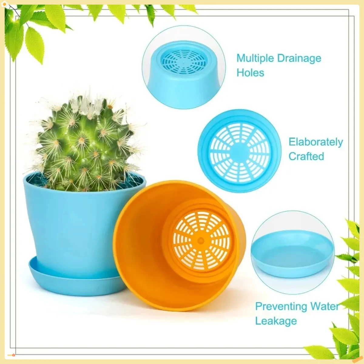 8 قطع من أواني النباتات، أواني الزهور 3.8 بوصة، هدايا البستنة، وعاء بلاستيكي للنباتات، مزارعي أصيص عصاري للحضانة للنباتات الداخلية #2