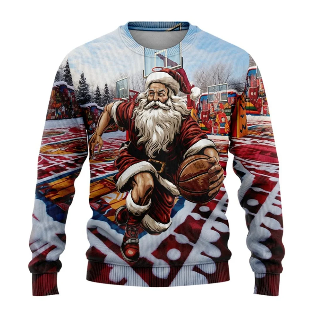 2025 Sports Ugly Christmas Sweatshirt For Men Santa Claus Golf Sweatshirts Ski Baseball Club Unisex Pullovers Boy Tracksuit Tops