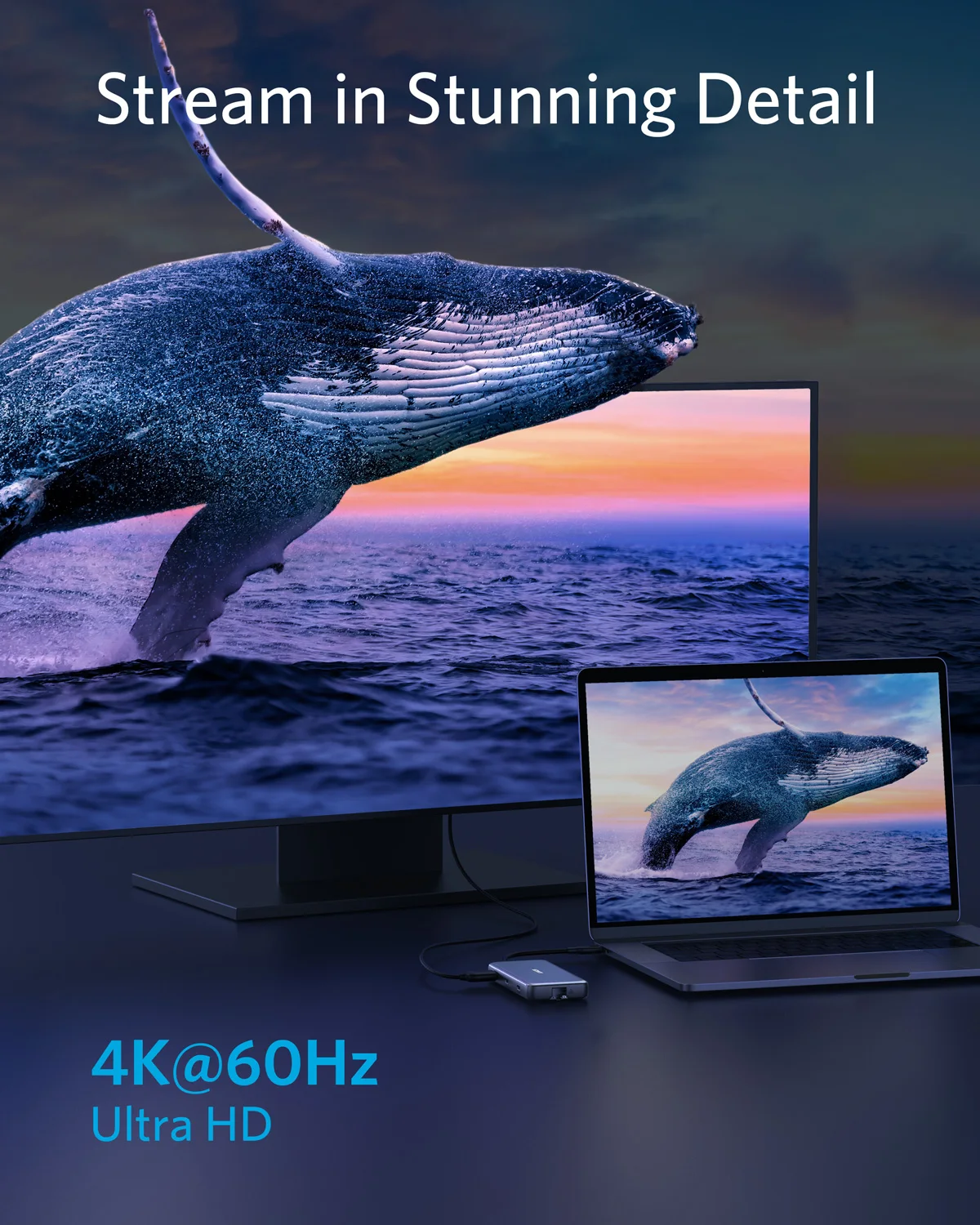 AAA+ Usb c концентратор PowerExpand 8-в-1 типа c с доставкой мощности 100 Вт, порт HDMI 4K, 60 Гц, 10 Гбит/с, USB-концентратор типа c для macbook air