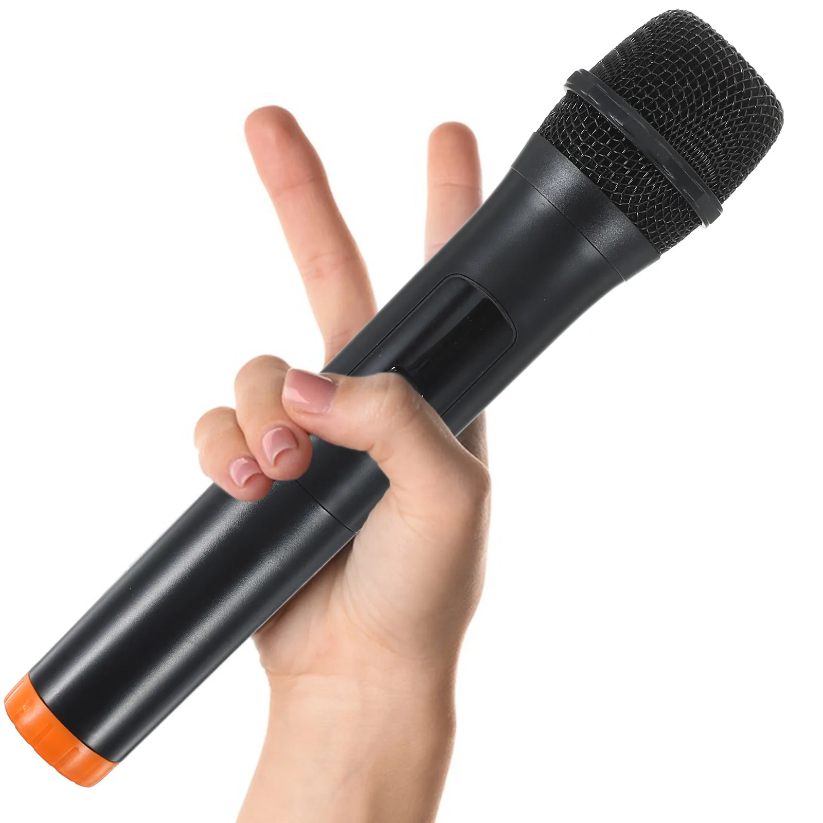 

Wireless Microphone 1 Receiver 2 Mics High Grade ABS Portable Outdoor Karaoke Home Stage Use Excellent Sound Random Color