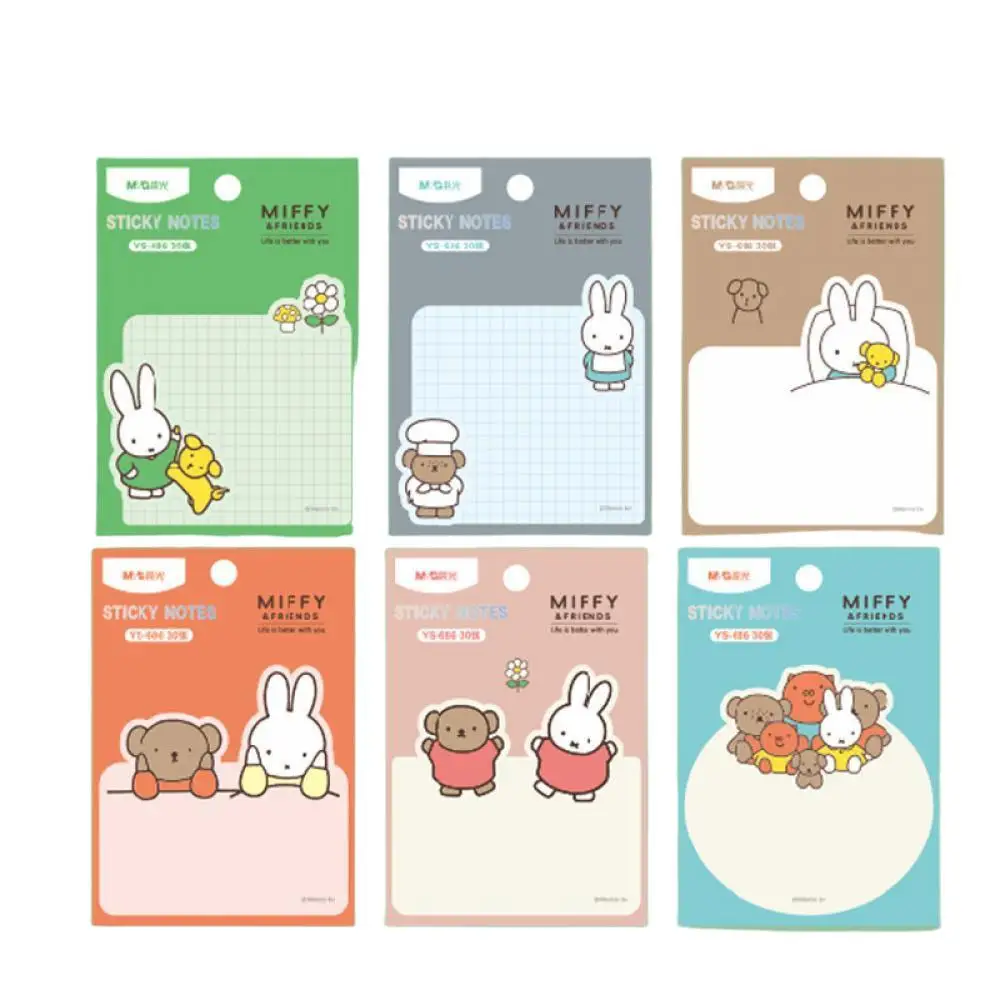 ميفي أرنب مثبت ملاحظة الكرتون بسيط الإبداعية لطيف أنيمي أنماط متعددة Kawaii طالب سطح المكتب ملاحظات لاصقة القرطاسية هدية #2