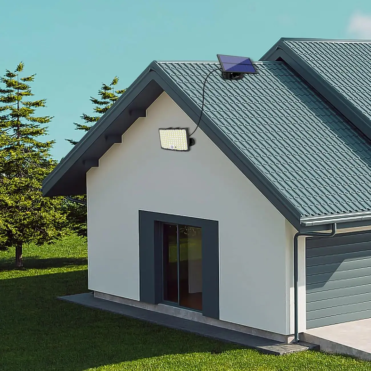 106LED 3000LM Solar Lights Outdoor Waterproof Motion Sensor Floodlights With Remote Control