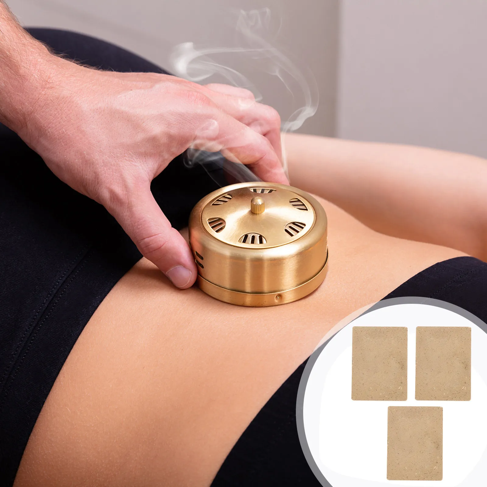 

10 шт. Профессиональные маленькие квадратные мокса-пластинки из полыни для массажа и терапии, теплостойкие, влагостойкие, портативные