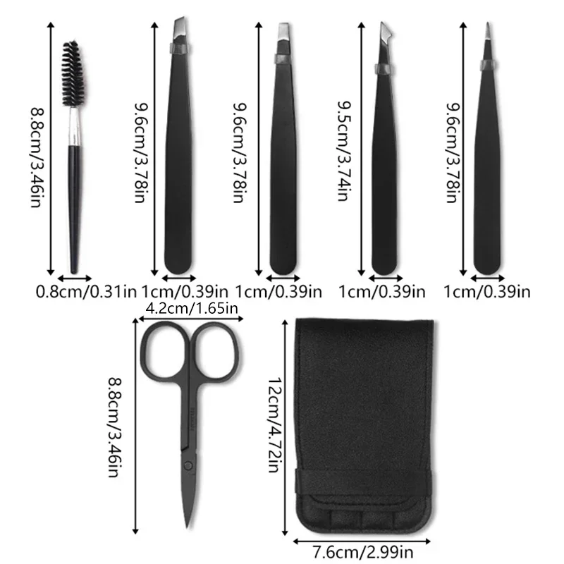 Pliers Colorful Multipurpose Oblique Mouth Tip 6Pcs/Bag Eyebrow Face Hair Removal Hair Removal Eye Brow Tweezer Make Up