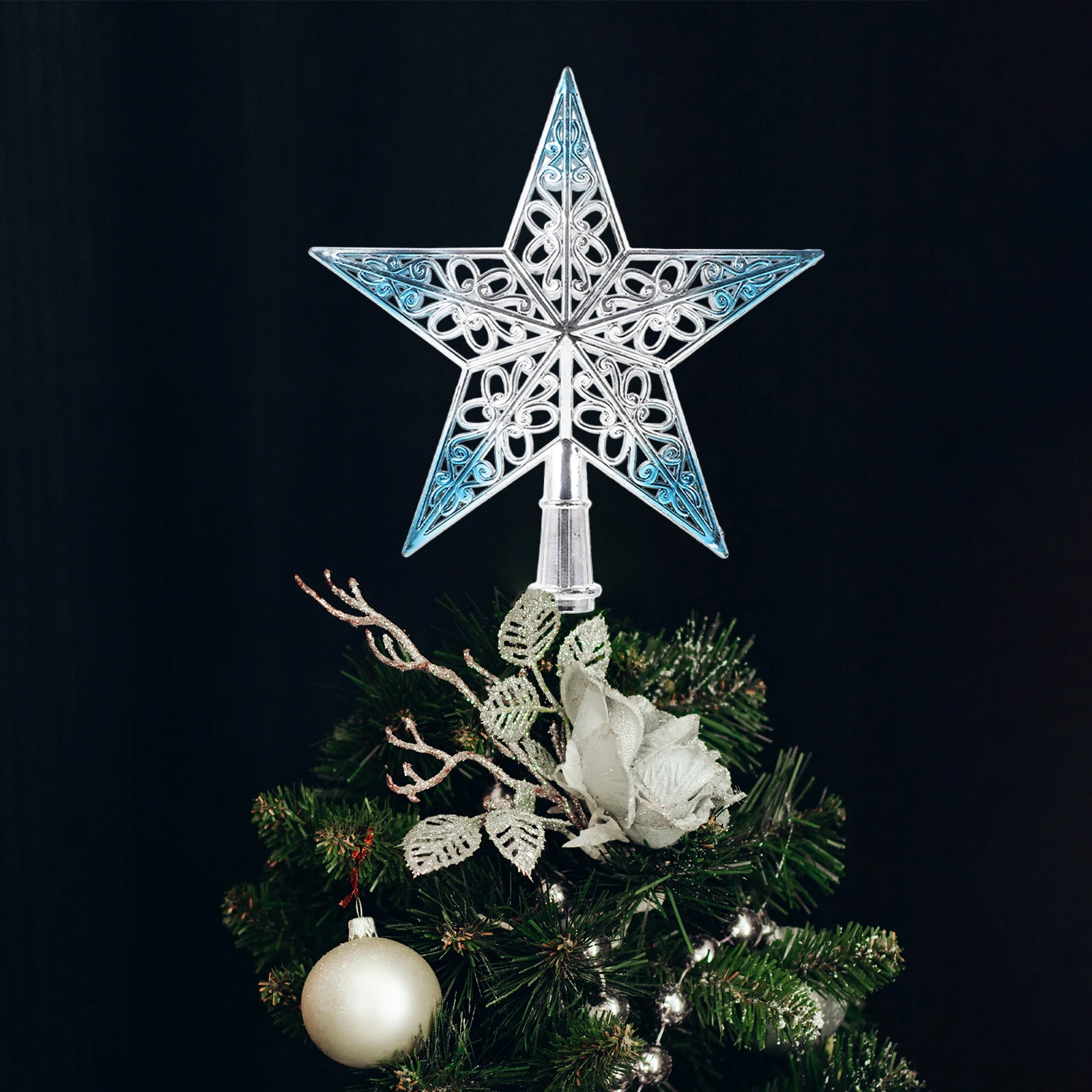 

Christmas Tree Star Top Starry sky Topper Xmas Tree Fivepointed Star Ornament Pentagram Topper Xmas festival New Year