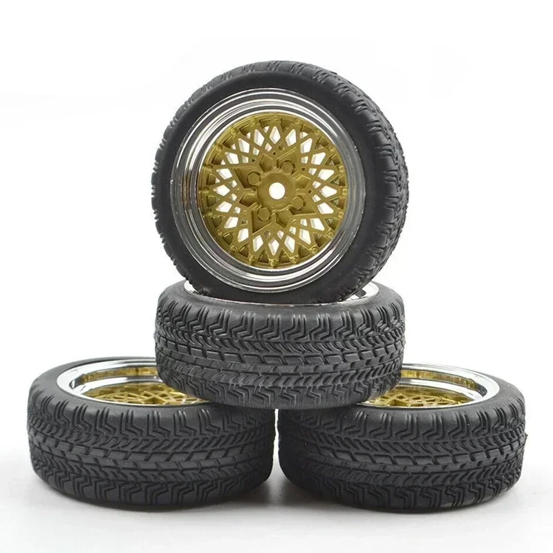 ชุดล้อแม็กซ์ RC 1/10 แบบแบน สำหรับรถดริฟท์ 4 ชิ้น พร้อมยางและดุมล้อ สำหรับรถ TAMIYA HSP HPI 94123/122