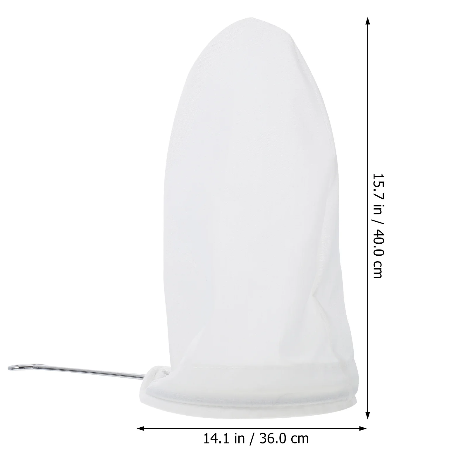 

2pcs Filter Steel Ring Reusable Stainless Steel Cotton Cloth Easy Hang Design for Loose Leaf Milk Steeping White