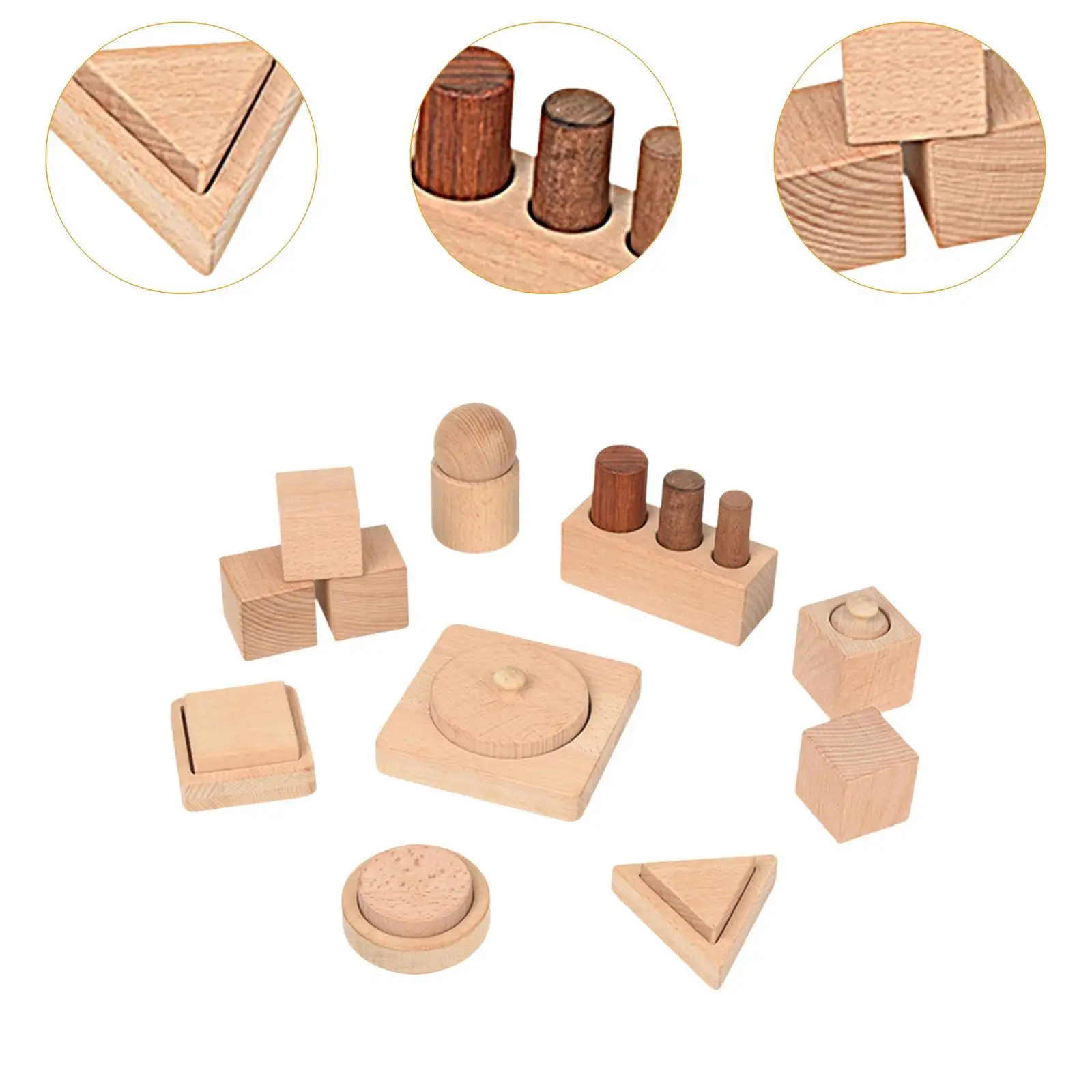 Wooden Shape Peg Puzzle Set Wooden Pegged Puzzles Early Education for Ages 3 4 5 Years Old Party Favors Family Game Kids