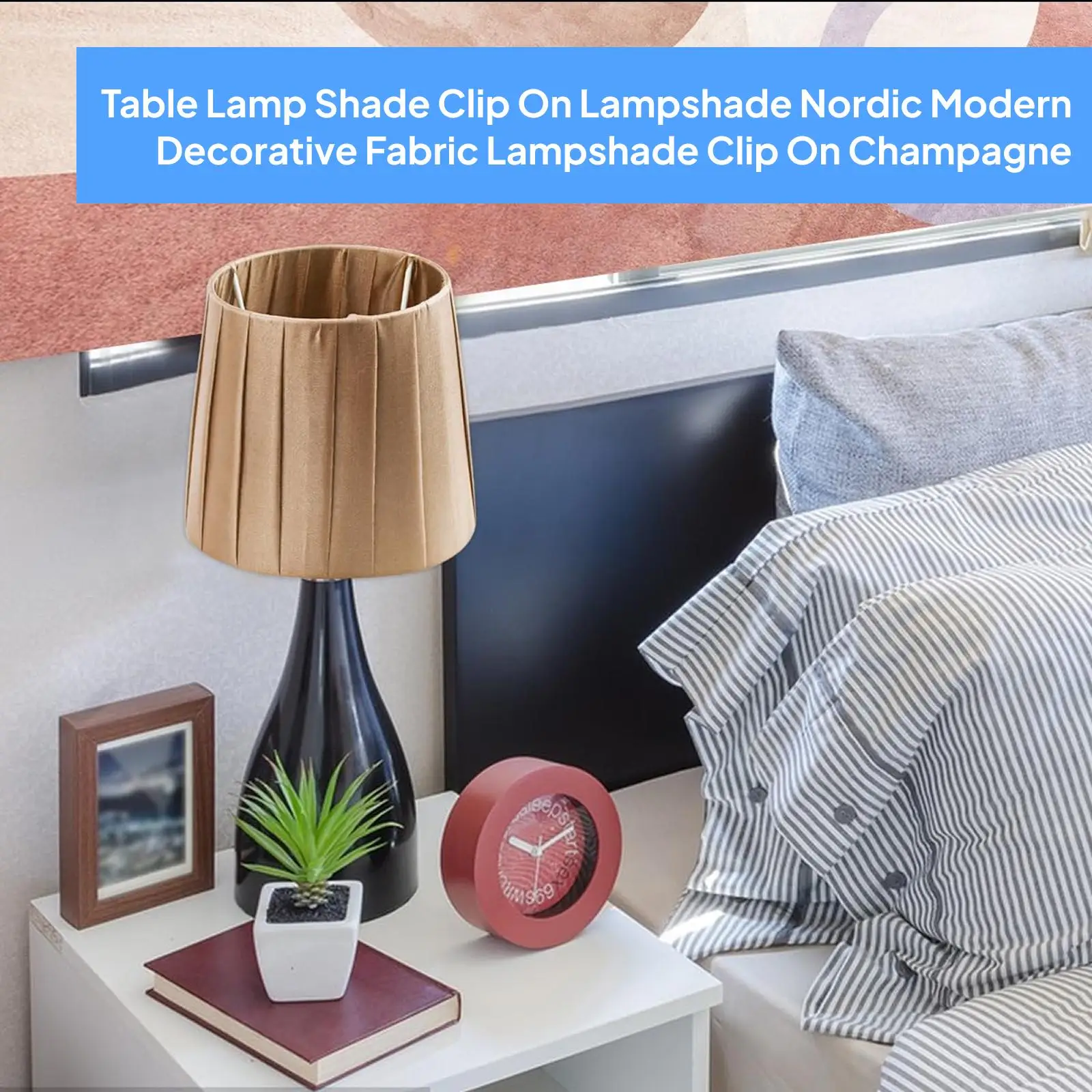Rustic Pleated Fabric Lampshade Hanging Lamp Shade Chandelier Decor Lighting Fixture for Office Bedroom