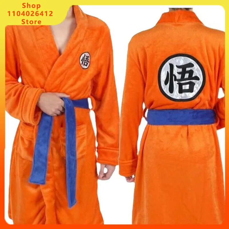 Bata de baño de Dragon Ball Z con el personaje Son Goku, diseño de anime, suave, holgada, cálida, pijama para mujer y hombre, ropa para el hogar, disfraces de cosplay, accesorios, regalo para adultos.