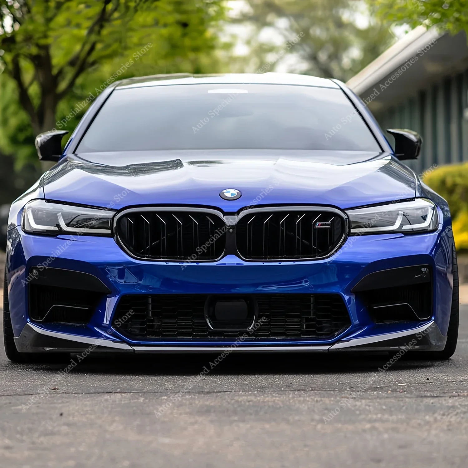 MP Style ABS Front Bumper Lip Spoiler Splitter Diffuser Bodykits For BMW F90 M5 M5 Competition 2020-2023 LCI Bodykits Tuning