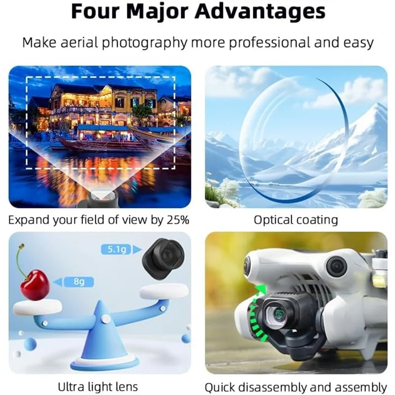 Para dji lente grande angular lente grande angular drone lente grande angular para dji drone lente grande angular