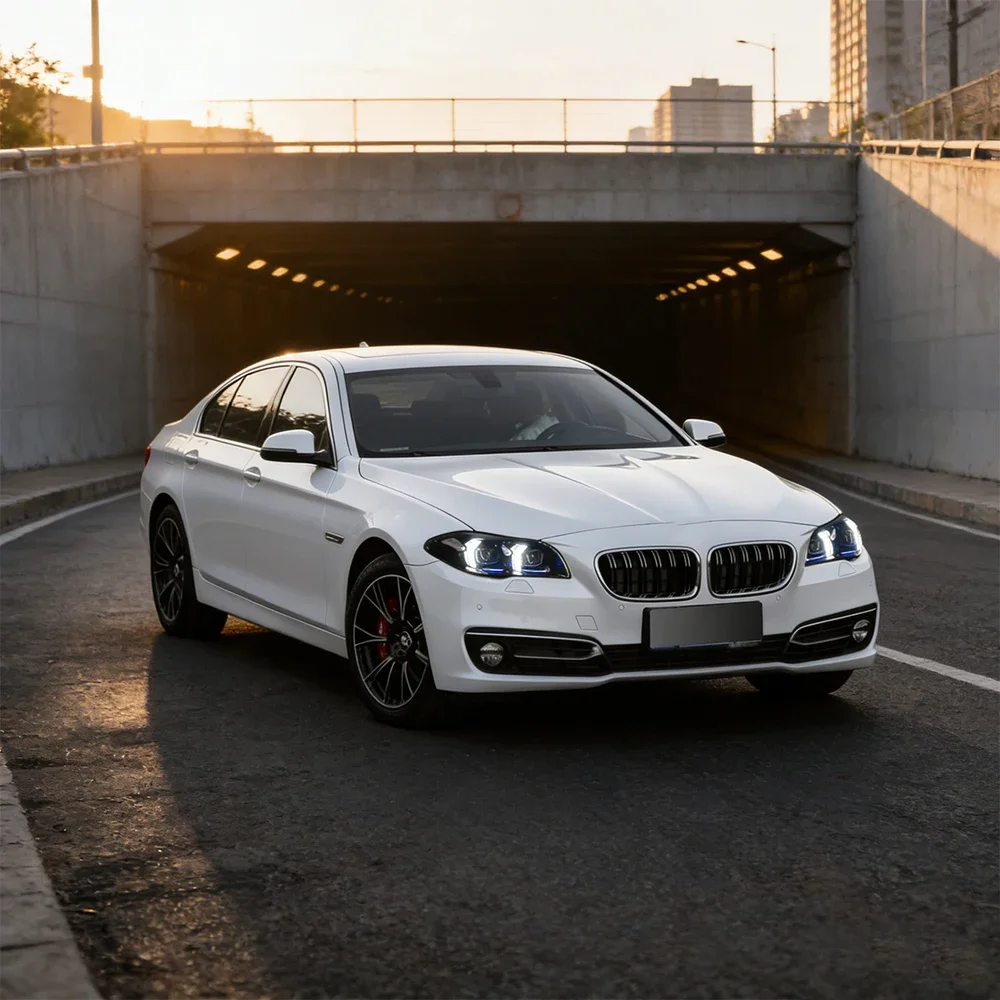 

For BMW 5 Series F10 2011-2017 Auto Headlight Assembly Fangs Design LED DRL Projector Lens Plug and Play Car Lighting Tools