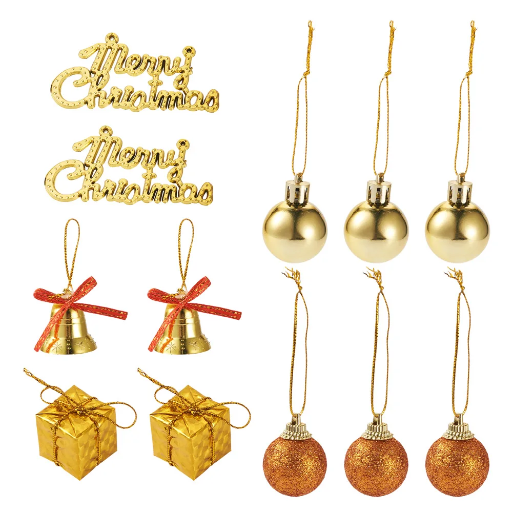 26Pcs Christmas Tree Party Ball Hanging Ornaments Home Party New Year Decoration Balls Hanging Pendant Navidad Cookies Gift Box