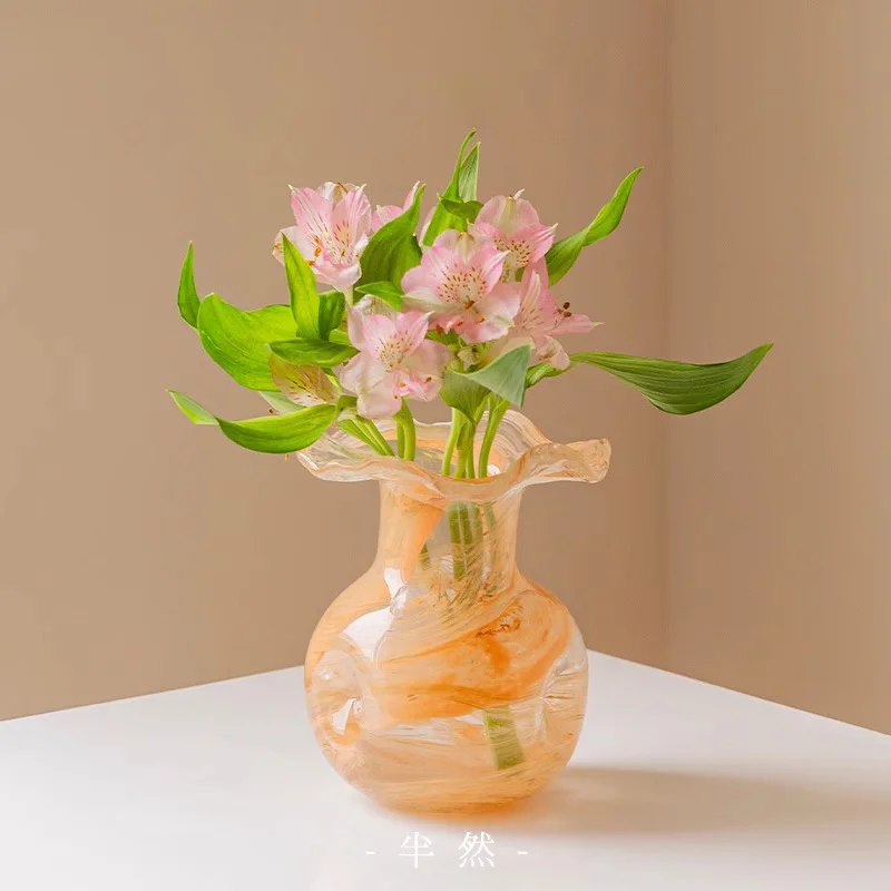 Vase Light Luxury Senior Sense Living Room Desktop Senior Sense Glass Vase Ornaments Porch Decoration