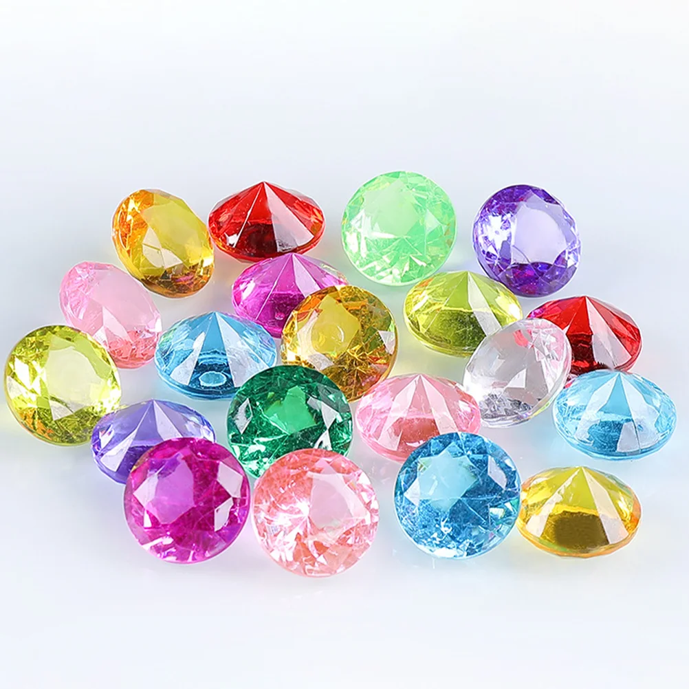 60 Pcs Jewel Toy Fake Model Diamond Underwater Toys Acrylic Kids Pool Artificial Child Diving Gems for Ages 4-8