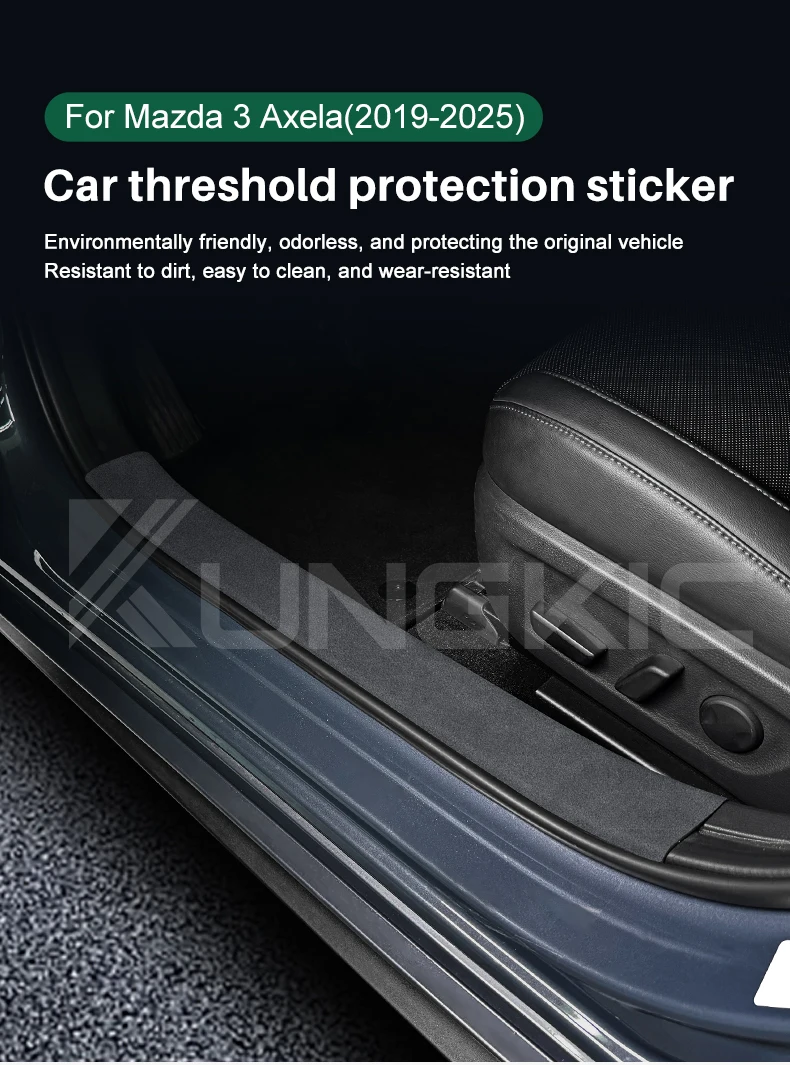 Für Mazda 3 Axela BP 2019 2020 2021 2022 2023 2024 2025 Auto Vorder- und Hinter-Schwellenschutz-Aufkleber Innenraum-Zubehör – Detail 1