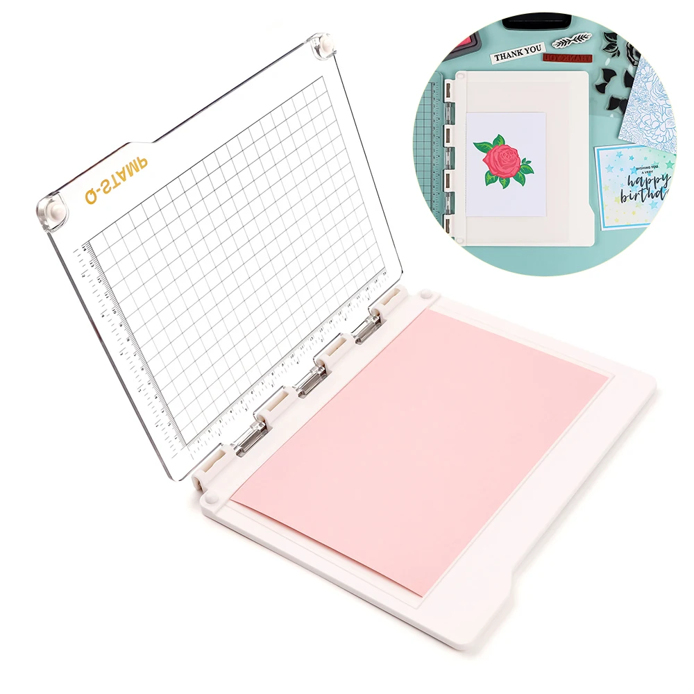 

Precision Repeat Stamping Tool Q-Stamp Easy To Use for Cards/cardstock Diy Inking Stamping Craft Design Stamp Positioning Tool