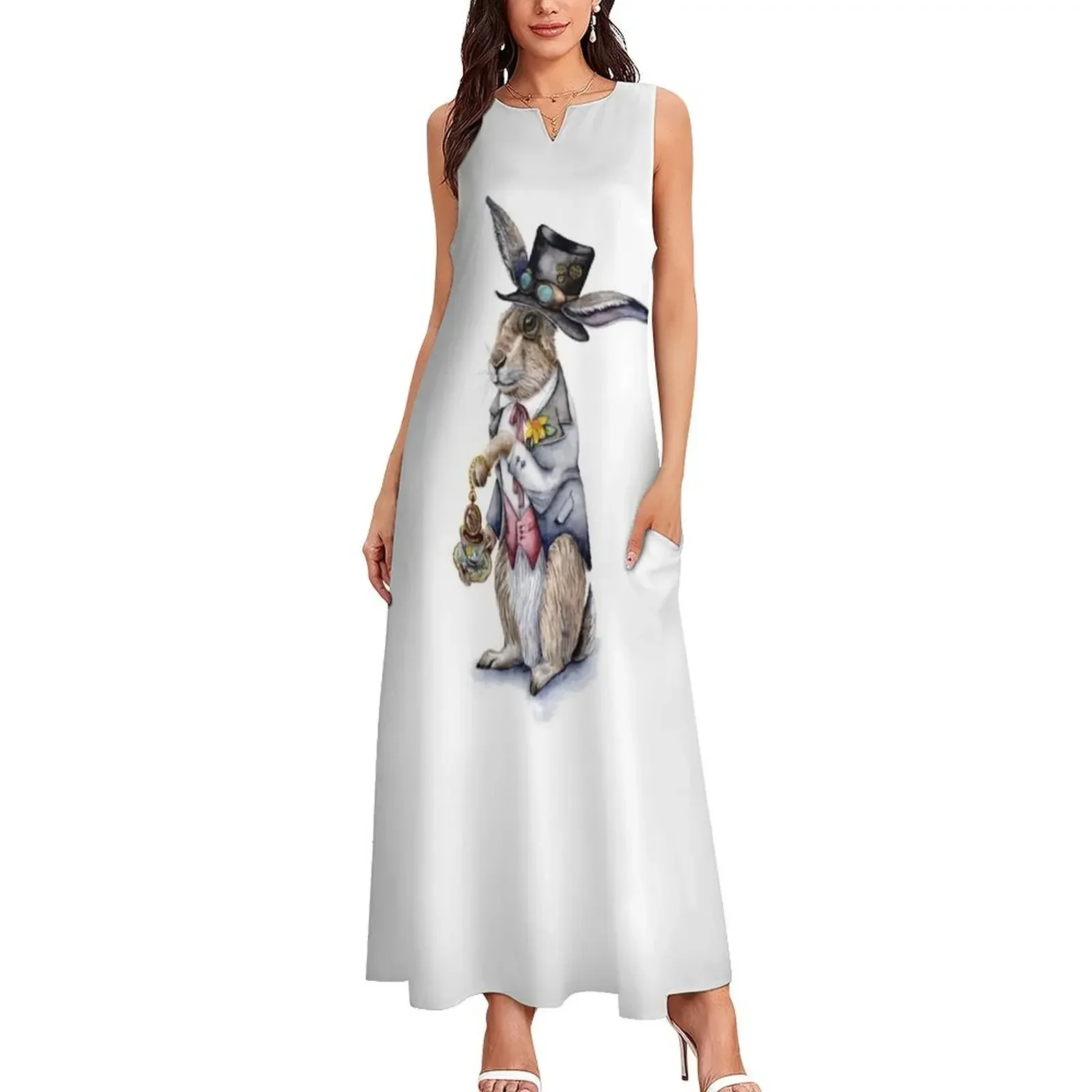 Steampunk March Hare Rabbit Long Dress african dresses for woman sexy dress prom dress 2025