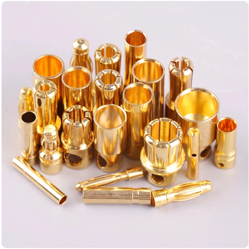 8mm vergoldeter Bullet-Stecker für hohe Ströme, elektrisch verstellbarer Hochstrom-Stecker und -Buchse für RC Lipo – Detail 8