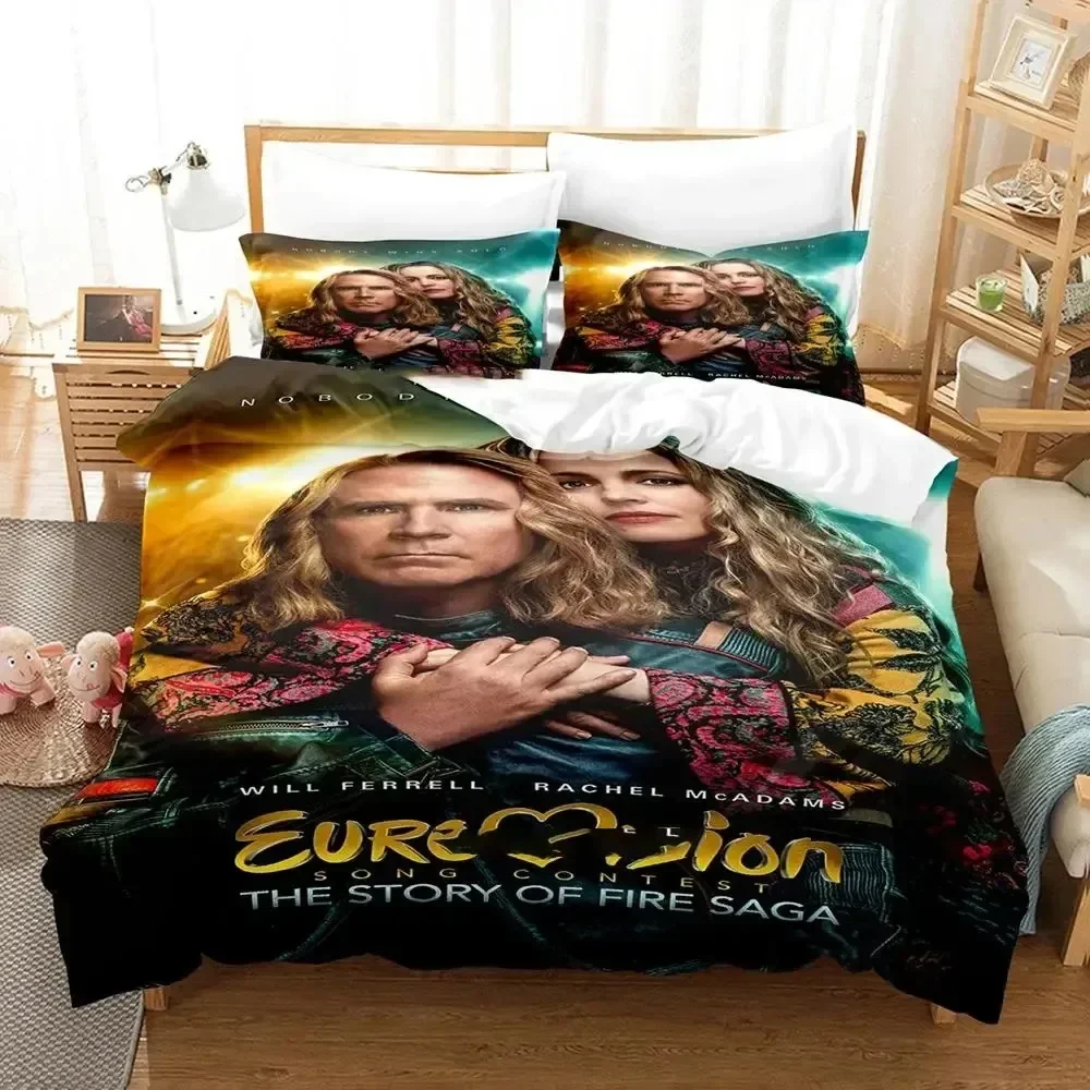 

3D Print Eurovision Song Contest Bedding Set Boys Girls Twin Queen Size Duvet Cover Pillowcase Bed Kids Adult Fashion Home