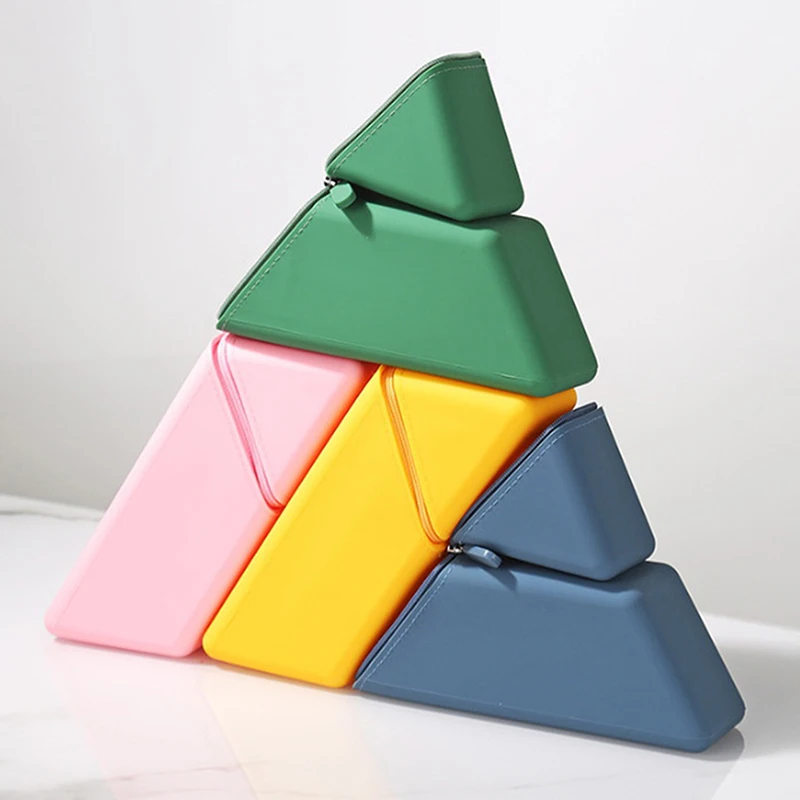 1 حامل أقلام سيليكون أنيق، حامل مقلمة قابل للطي، مكتب سطح المكتب وكوب أقلام للدراسة منظم أقلام ذو سعة كبيرة