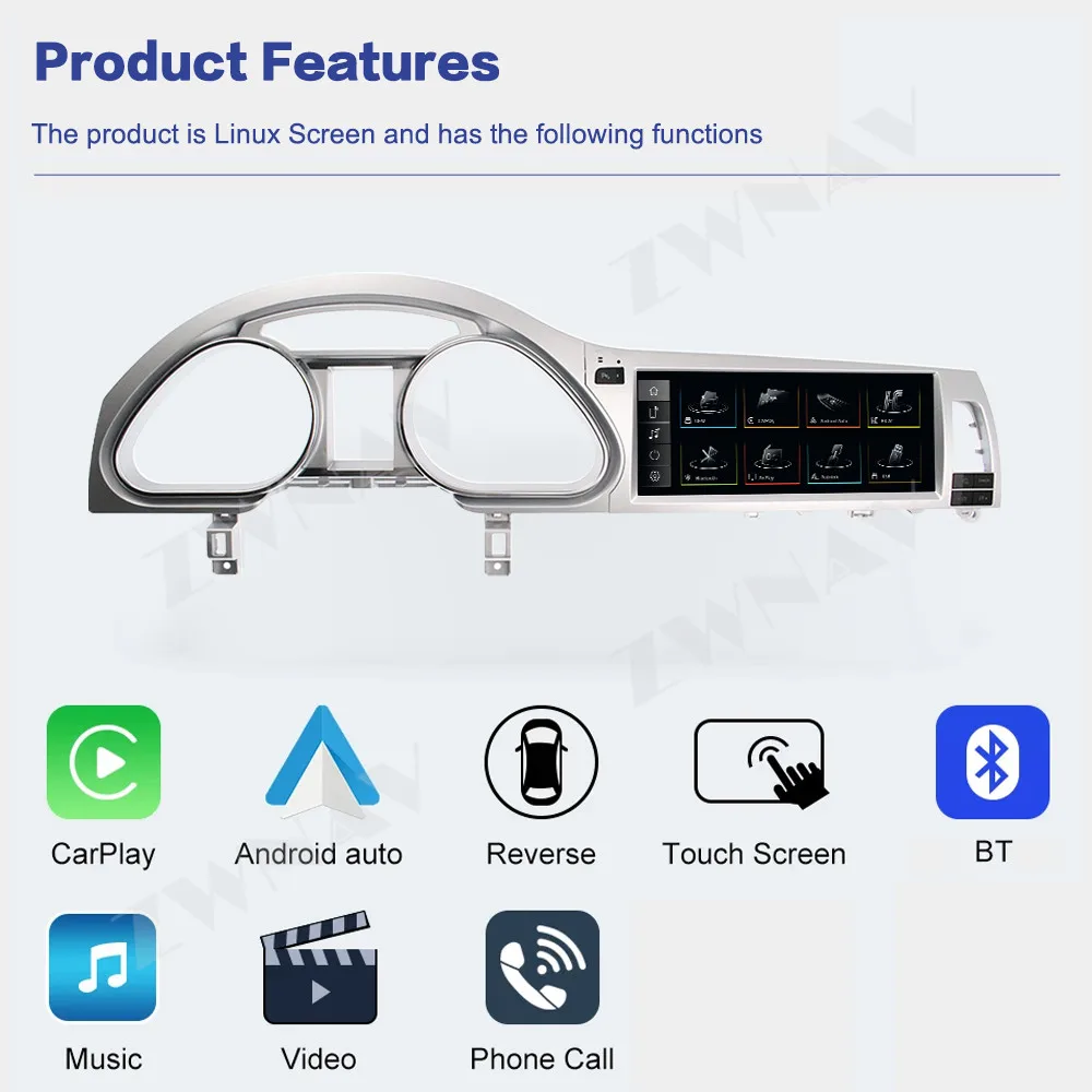 10.25 inch Display Touch Screen For Audi Q7 LINUX System 2010-2015 Car GPS Navigation Wireless Carplay Car Multimedia Player