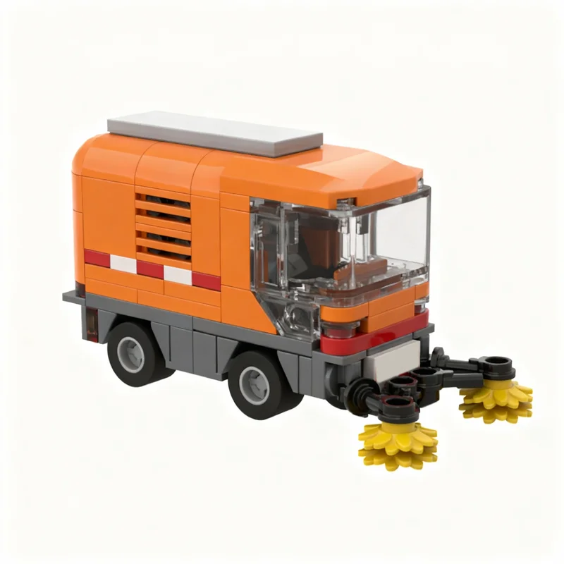 179pcs MOC Street Sweeper City Champions Racing Model Building Blocks Home Decor Desk Display Shelf Accent Room Gift For Adults