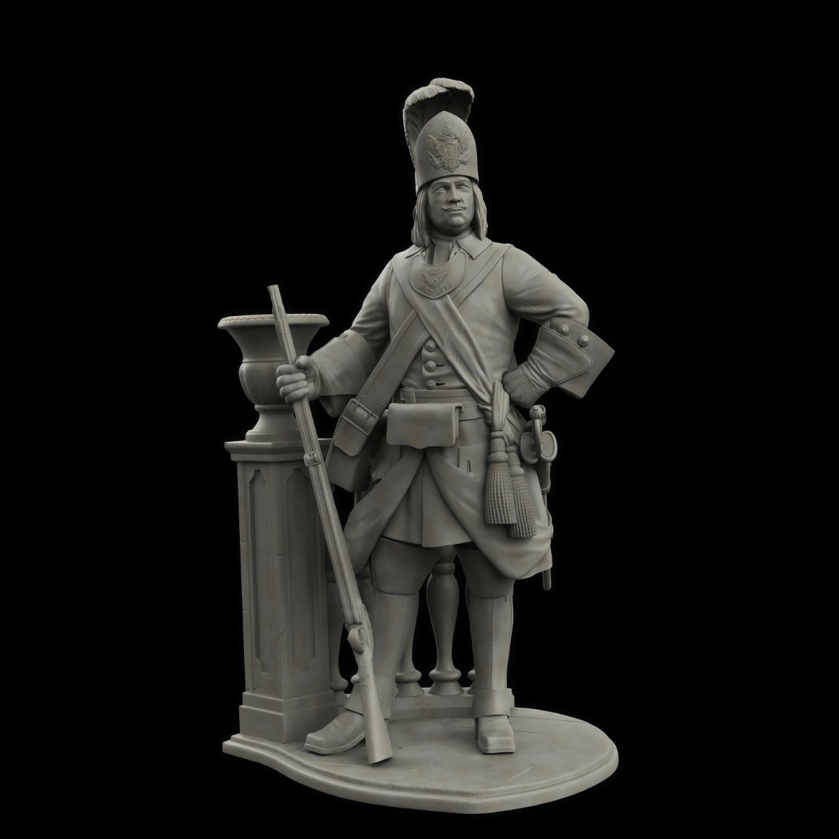 

75mm resin unpainted model kit, military theme, Russian Guards Grenadier Regiment officer assembly and unpainted GK, 1642