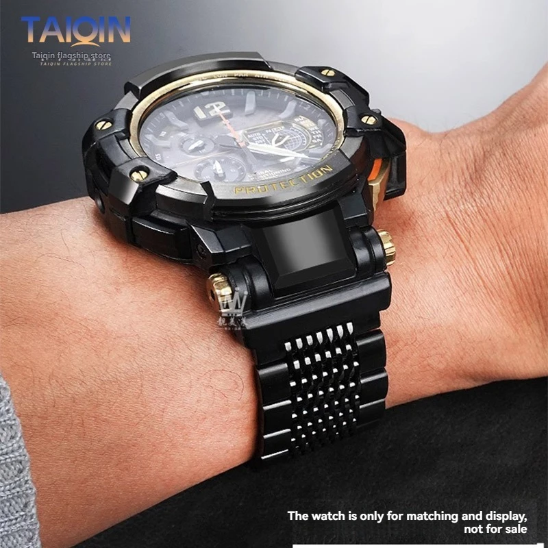 سوار ساعة ممتد من الفولاذ المقاوم للصدأ لساعة كاسيو من الجيل الثالث حزام ساعة الملك الطيني المعدني الصلب