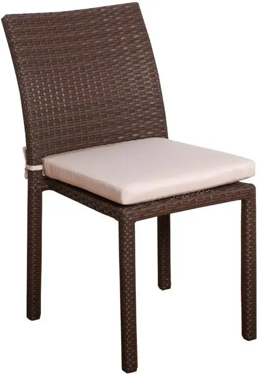 Cadeira de vime Pátio Conjunto com Almofadas Off-White, International Home Miami Liberty, 4 pcs