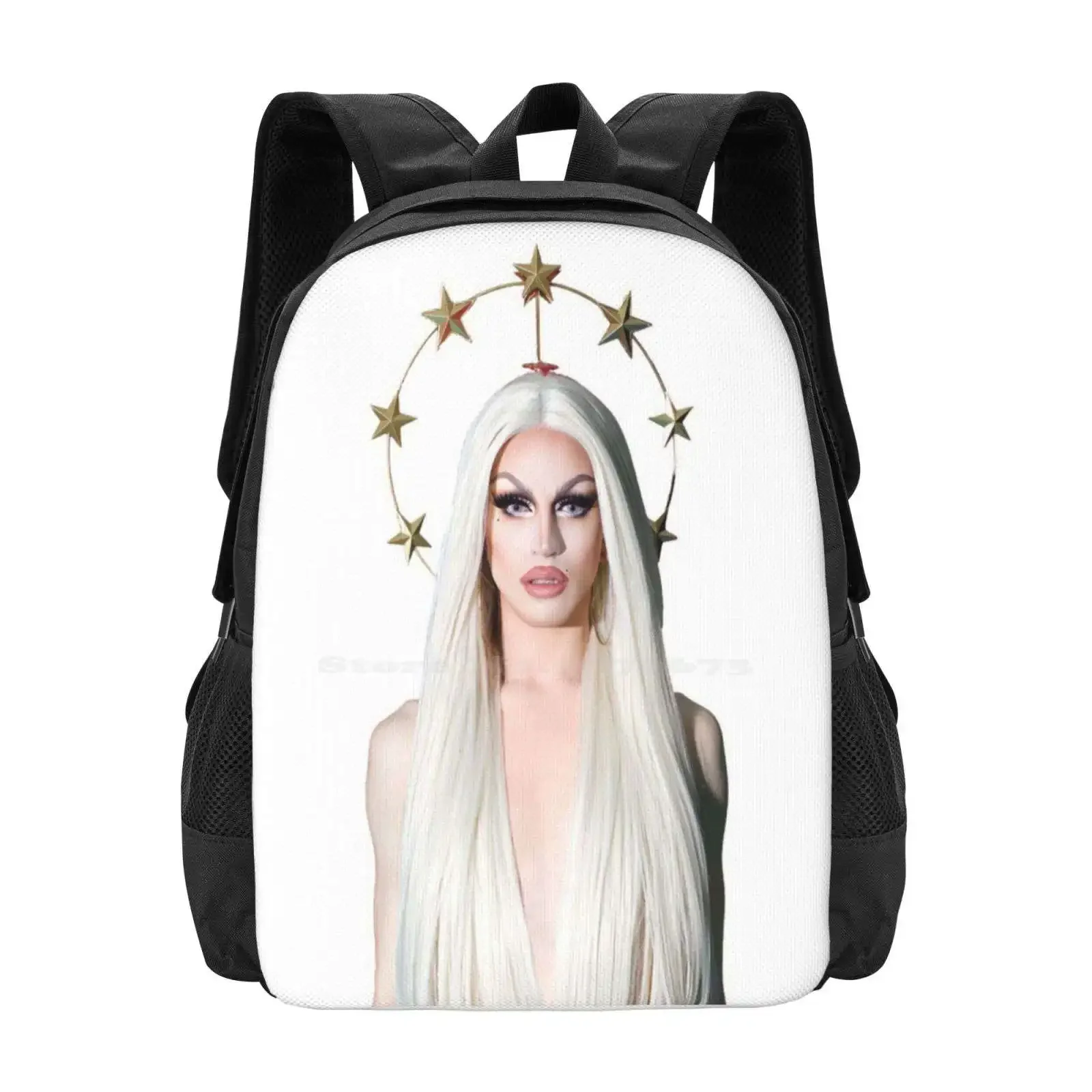 

Aquaria Sticker New Arrivals Unisex Bags Student Bag Backpack Aquaria Angel Crown Star Finale Look Drag Queen Race Rupaul