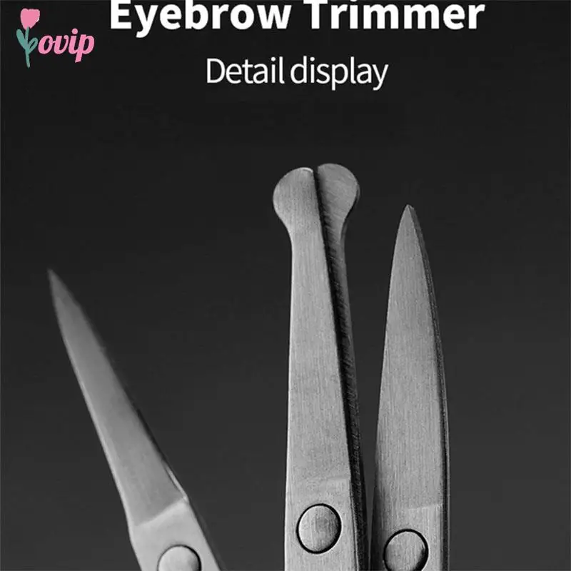 รอบหัวโค้งจมูกหูผม Remover Scissor Trimmer กรรไกรความปลอดภัย