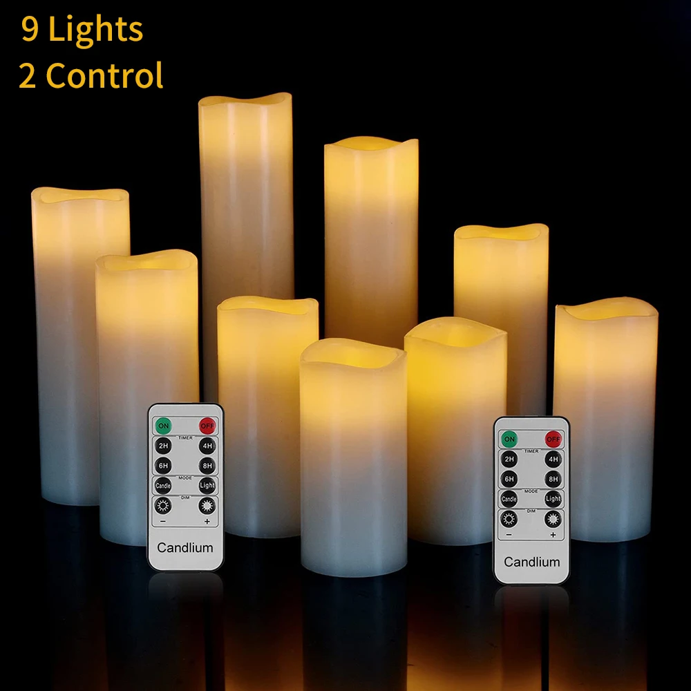 9Pcs Flameless LED Candles Tea Light Lamp With Remote Cotrol Home Wedding Birthday Party Decoration Lighting Dropshipping