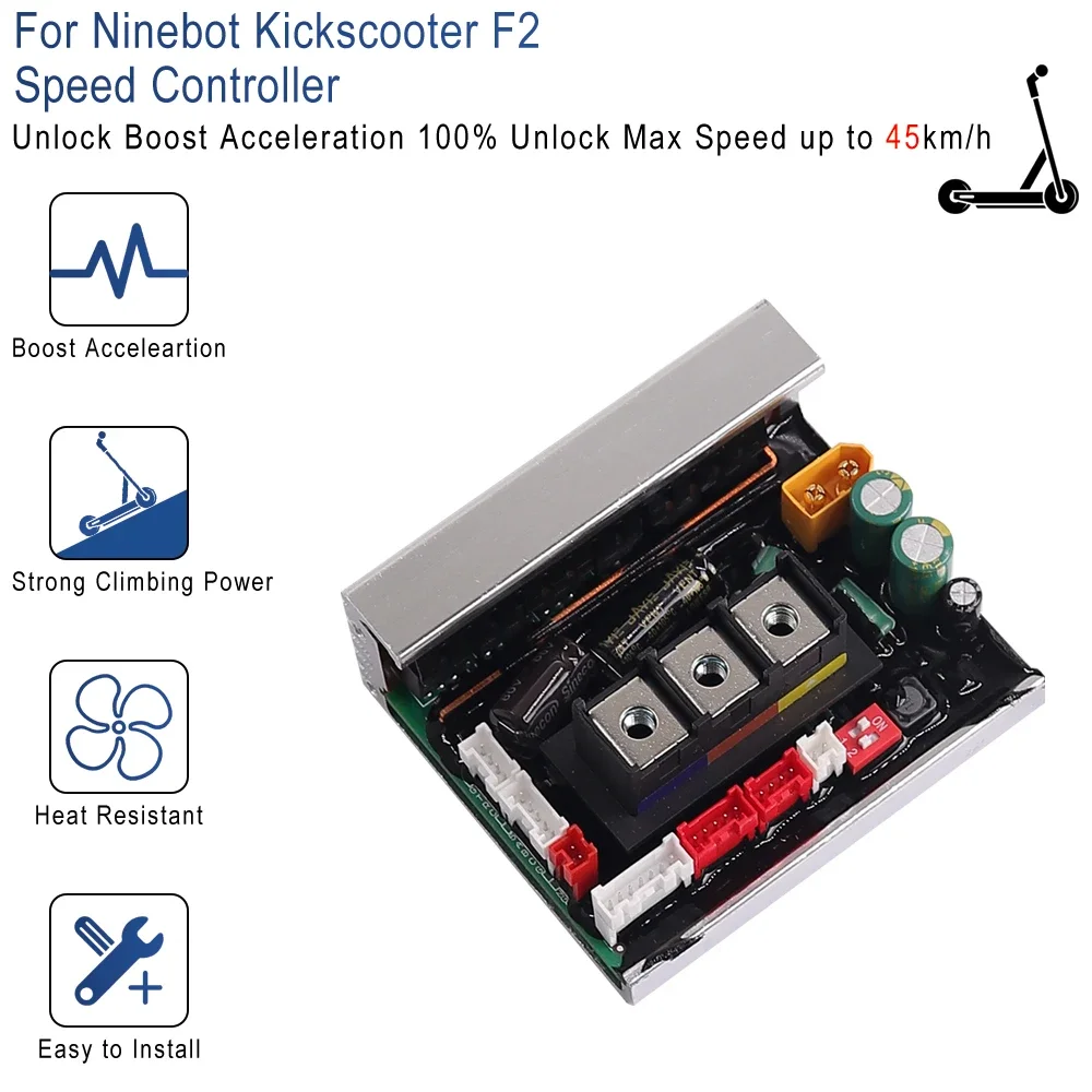 Erhöhte Geschwindigkeit bis zu 45 km/h. Controller für Ninebot F2 / F2 PRO / F2 PLUS Elektroroller. Hauptplatine, Display, Armaturenbrett-Teile. – Detail 2