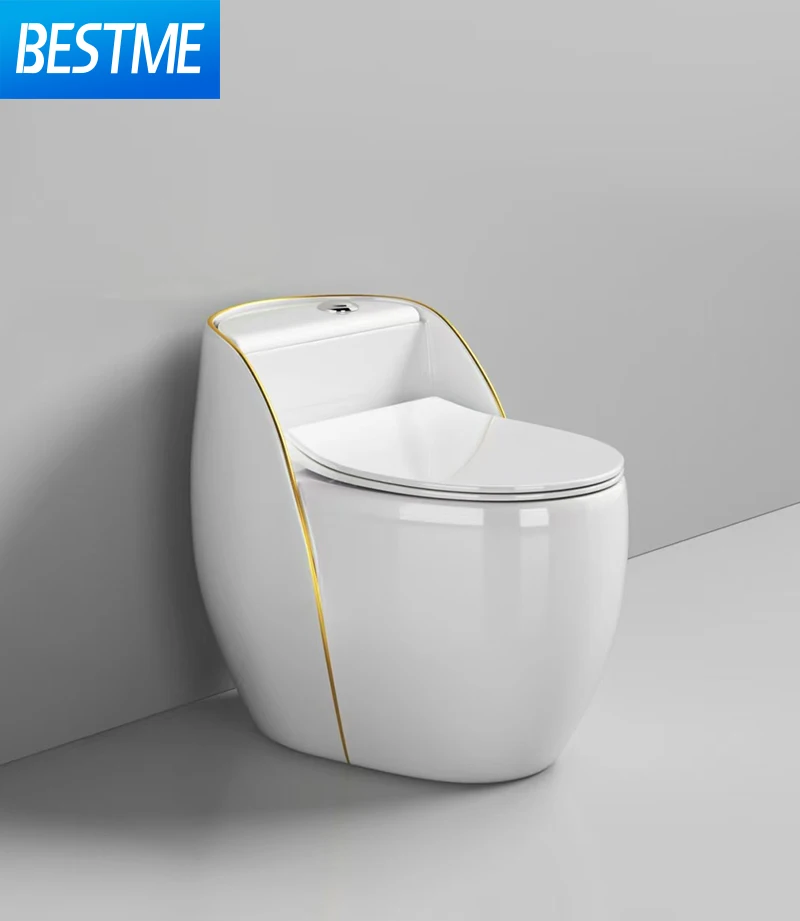 En gros, WC monobloc en céramique blanc brillant à double chasse pour distributeurs