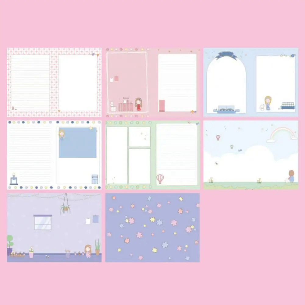 Daily Notepad Great Cute Handmade Writing Notebook Kit with Ruler Sticker Smooth Writing Widely Applied Notebook