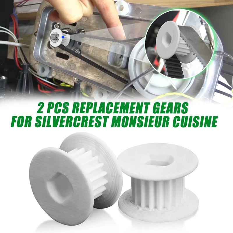 1/2 Stück Ersatzzahnräder für Silvercrest Monsieur Cuisine Connect SKMC 1200. Zahnriemen